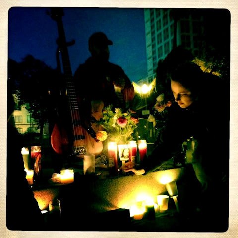 AFTER NIGHTFALL: Candlelight Vigil for Chi Cheng by Allyson Seconds